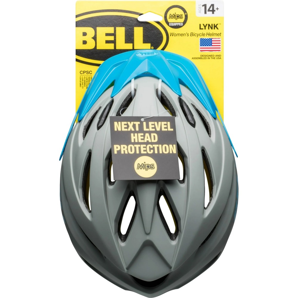 Bell Lynk Bicycle Helmet Womens Grey Blue MIPS CPSC Certified New